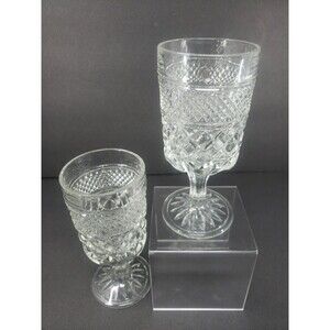 Vintage Anchor Hocking Wexford Glass Wine Water Goblet Set of Two Classic